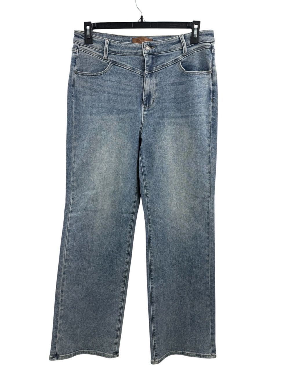 Judy Blue Retro Wide Leg Jeans Light Wash High Rise Stretch Denim